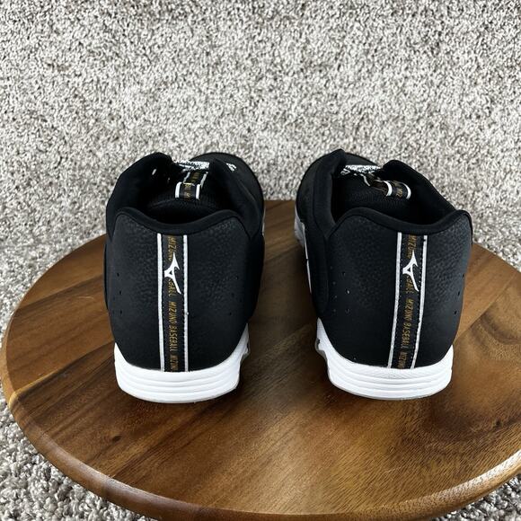 Size 15 - Mizuno Men's Black 9-Spike Baseball Ambition 2 Mid Metal Cleats - Picture 6 of 12